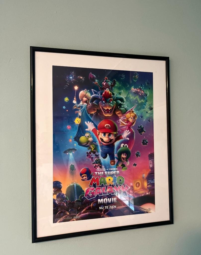 Super Mario Galaxy Movie Poster, Rechthoekig Staand, Met lijst, Nieuw, Ophalen of Verzenden