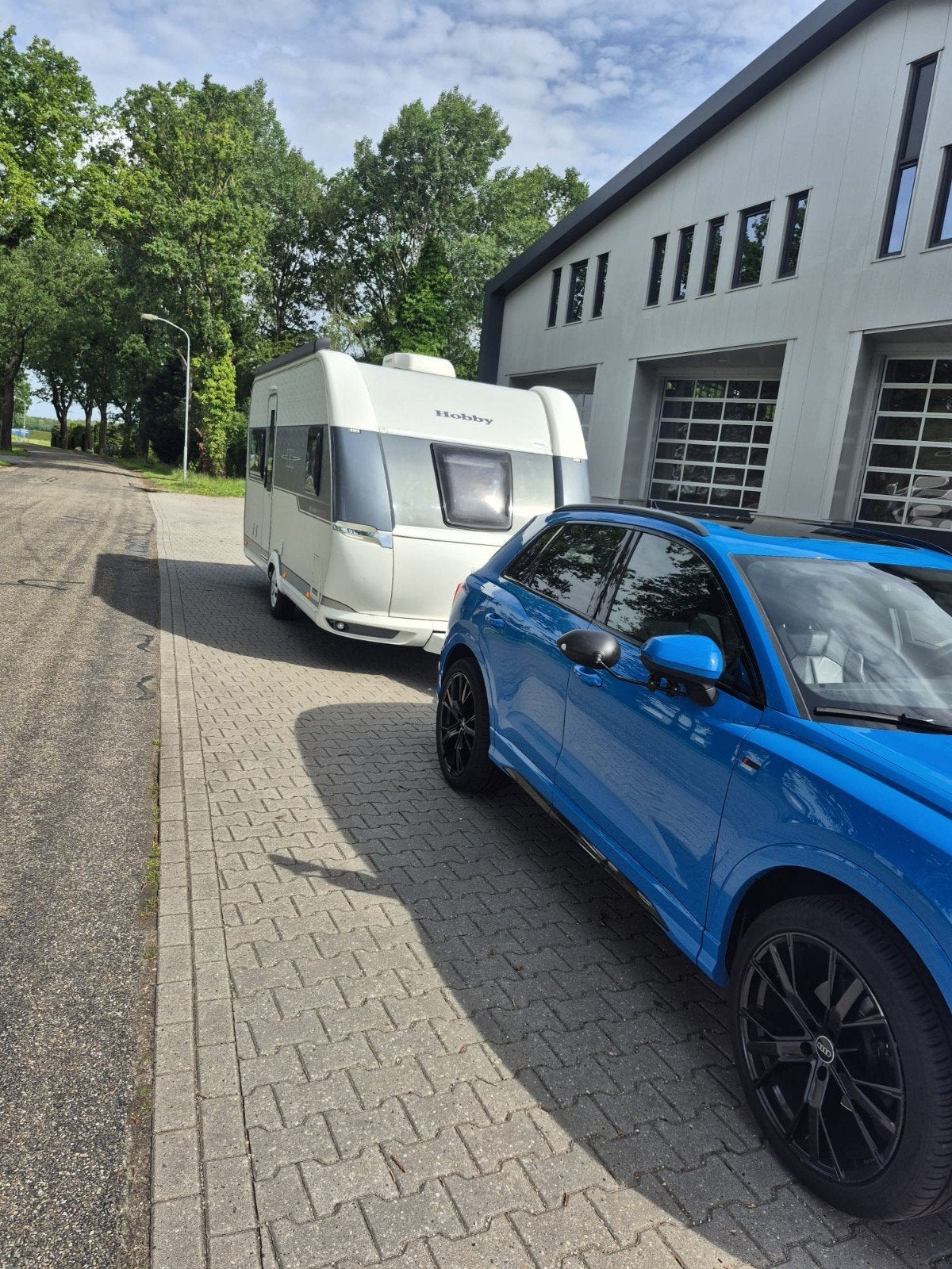 Hobby 460 de luxe met dakairco, mover, fietsendrager, Rondzit, Hobby, Frans bed, Koelkast