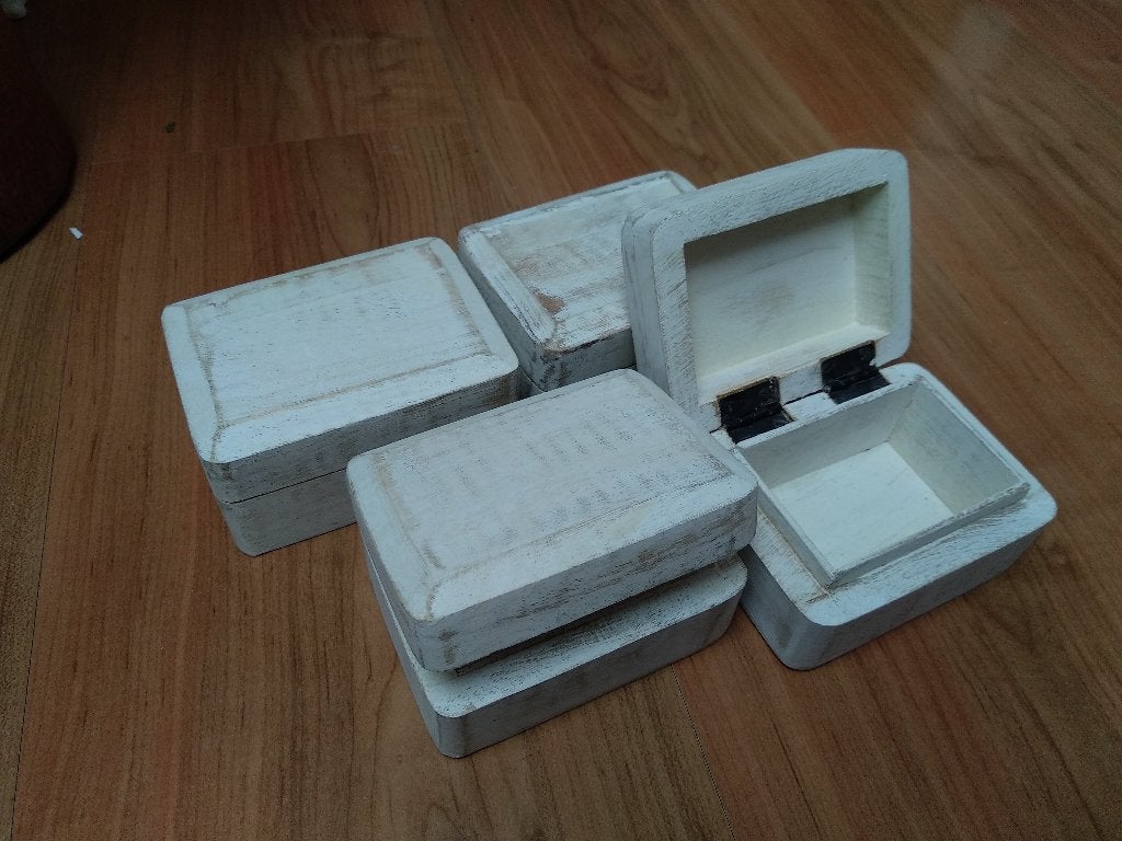 4 houten kistjes, Minder dan 50 cm, Nieuw, Minder dan 50 cm, Ophalen of Verzenden