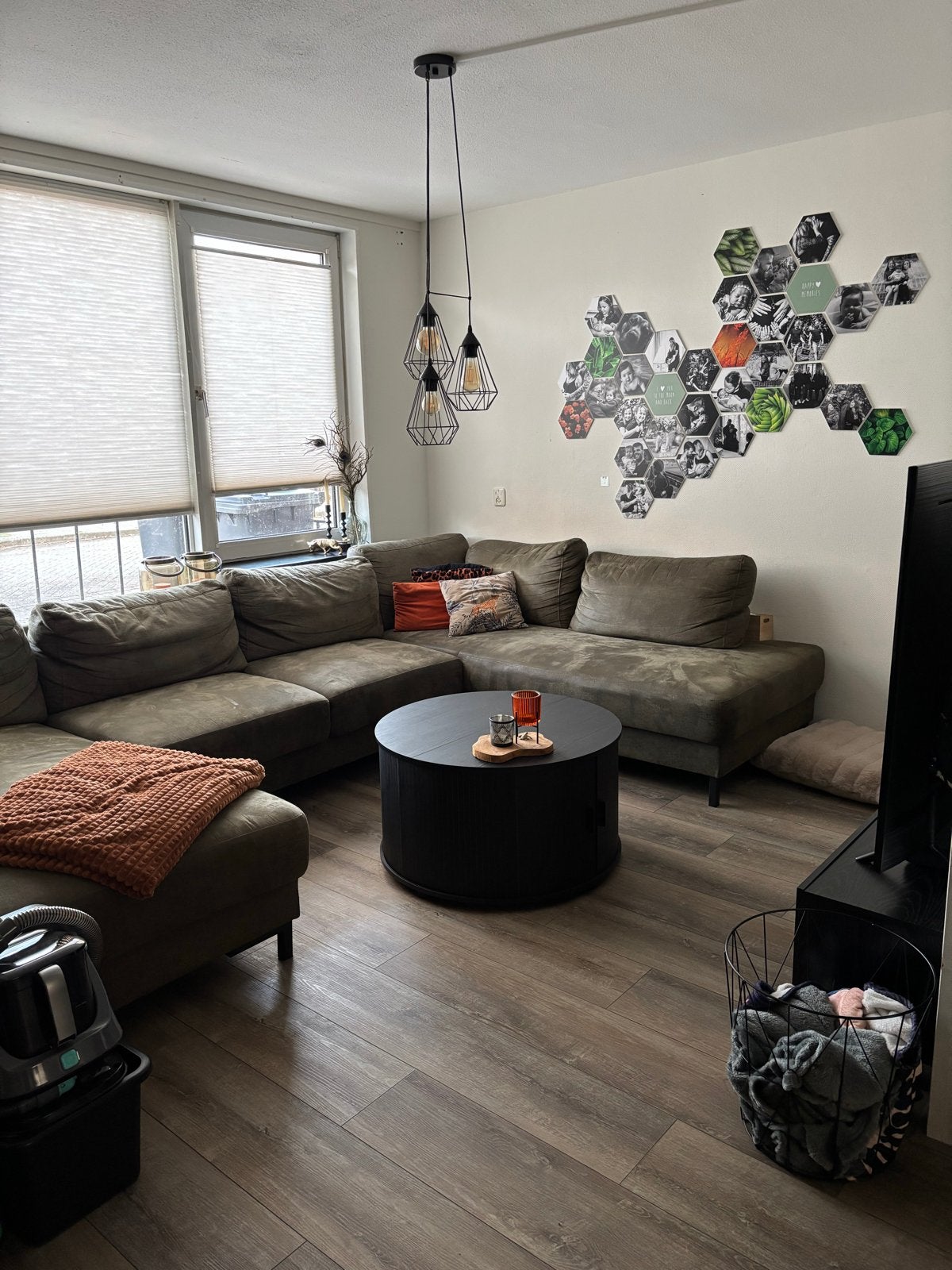 Vicco Salontafel Selva Zwart met Schuifdeur - 80x80 cm, Ophalen, Rond, 50 tot 100 cm, Zo goed als nieuw