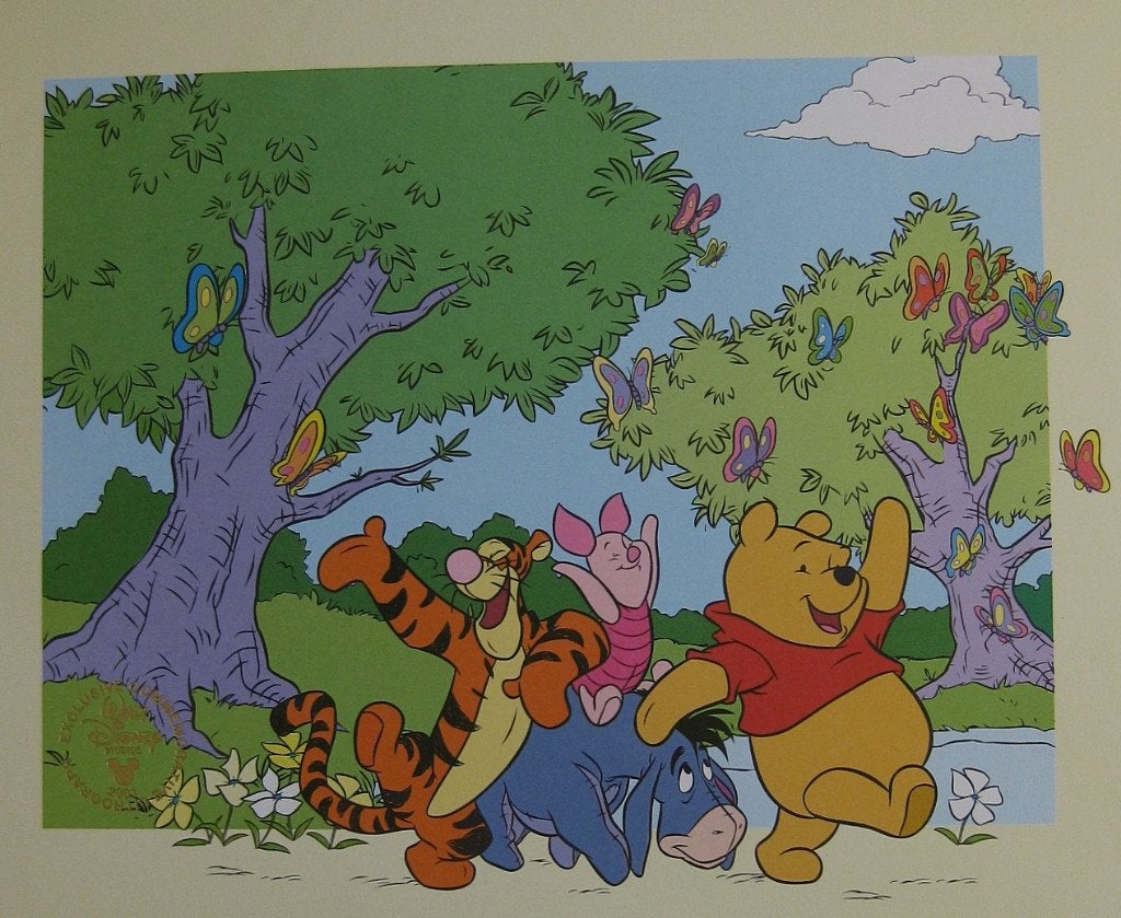 Litho’s Walt Disney Studio 2001 Winnie The Poeh, Ophalen of Verzenden, Overige onderwerpen, Lithografie