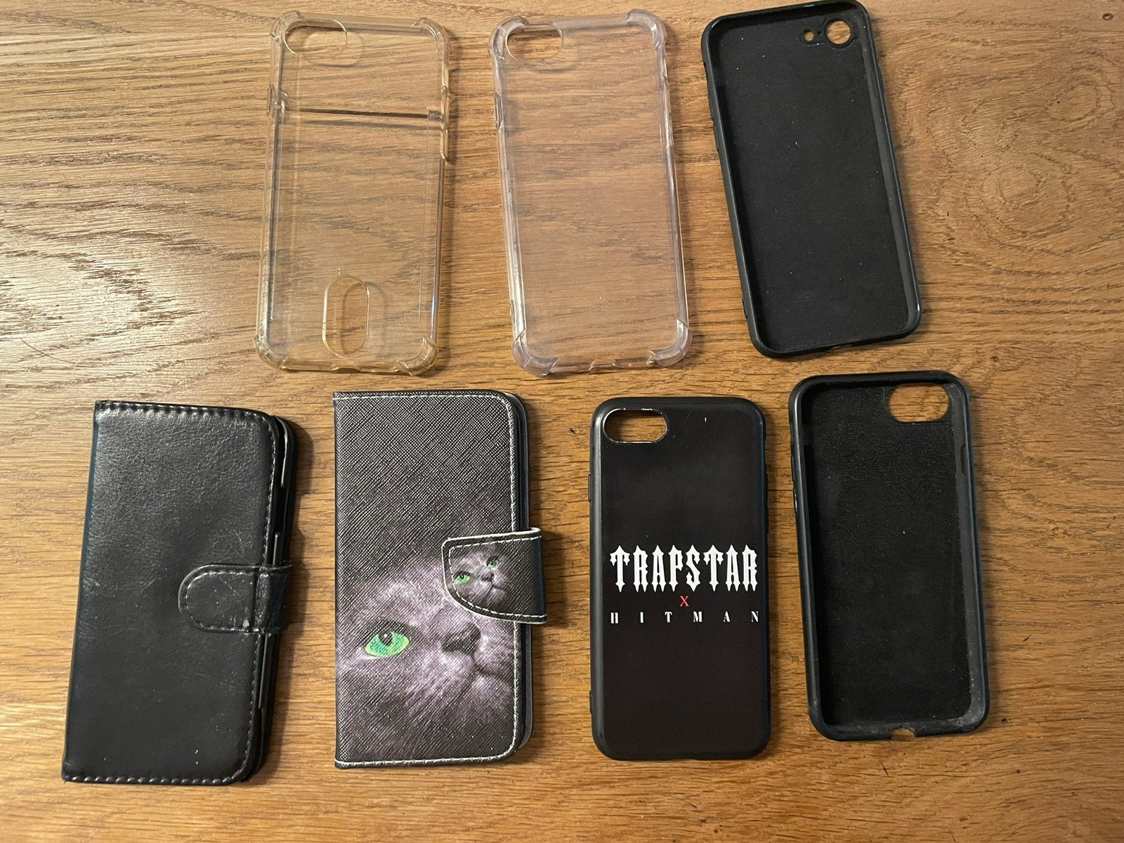 Set 7x iphone 8 hoesje transparant en zwart samen 4,5 euro, Telecommunicatie, Mobiele telefoons | Hoesjes en Frontjes | Apple iPhone