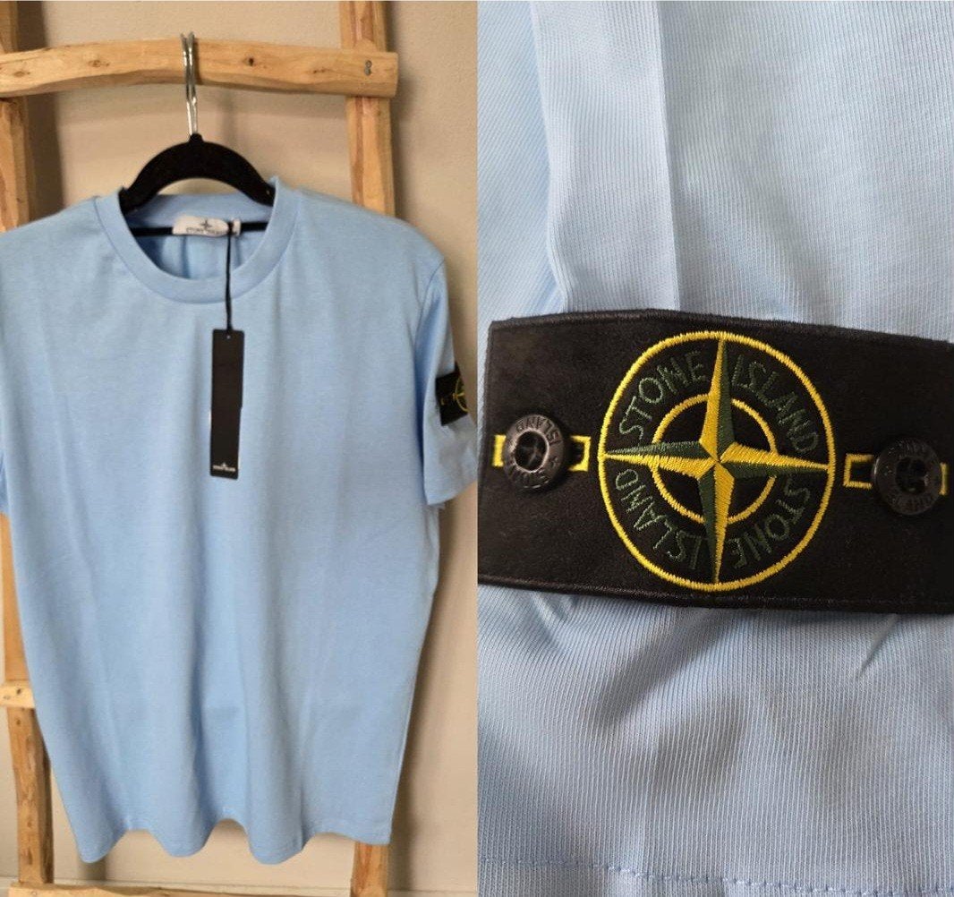 Stone Island T-shirt Lichtblauw WEG=WEG!, Ophalen of Verzenden, Nieuw, Blauw, Stone Island