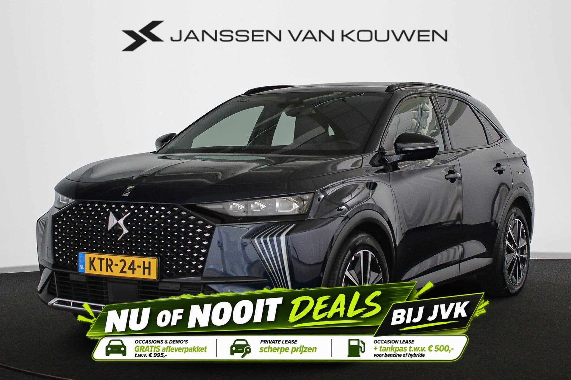 DS 7 E-Tense 300 4x4 Etoile Pano Leder FOCAL Stoelverwarming, Auto's, Automaat, 14 kWh, Gebruikt, Blauw