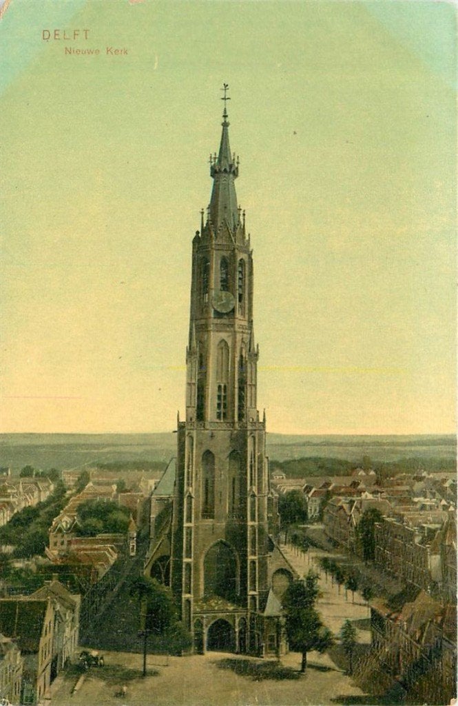 701-393-001 Delft Nieuwe Kerk, Verzenden, Voor 1920, Zuid-Holland