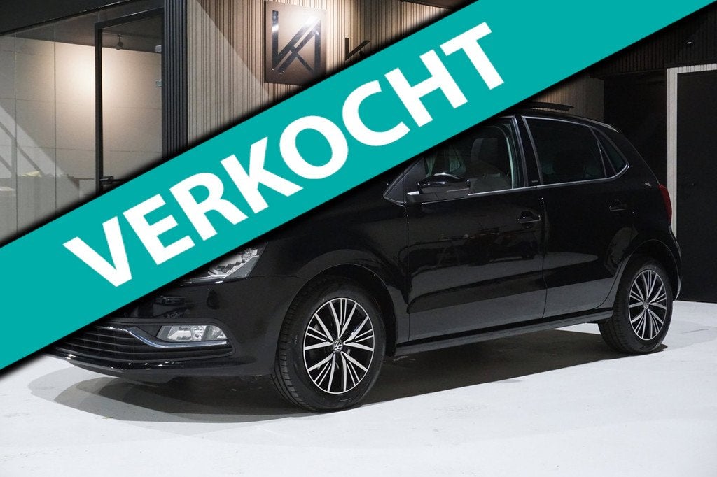 Volkswagen Polo 1.2 TSI Allstar Pano Cruise Airco Pdc 1e Eig, Gebruikt, 4 cilinders, Zwart, Bedrijf