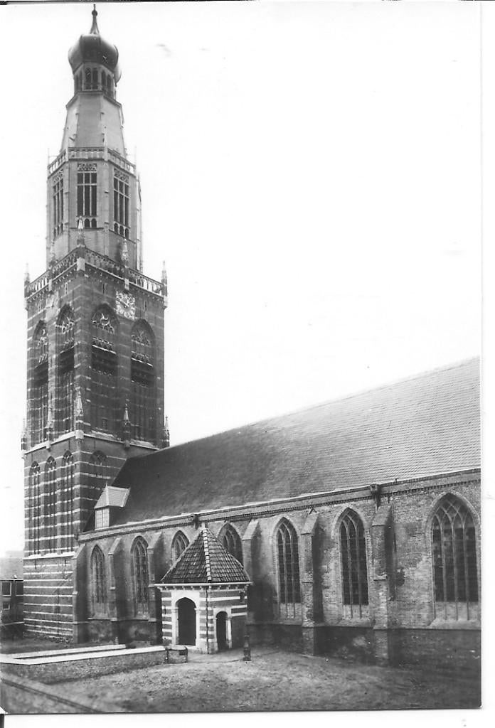 Enkhuizen Zuider of St Pancaskerk met toren., Ophalen of Verzenden, 1960 tot 1980, Ongelopen, Noord-Holland