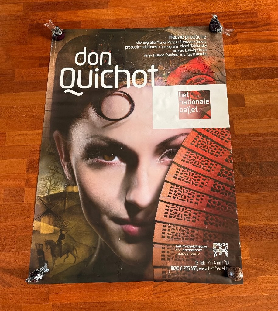 Poster, Het Nationale Ballet (Don Quichot) 2010, Ophalen, Rechthoekig Staand, Deurposter of groter, Zo goed als nieuw