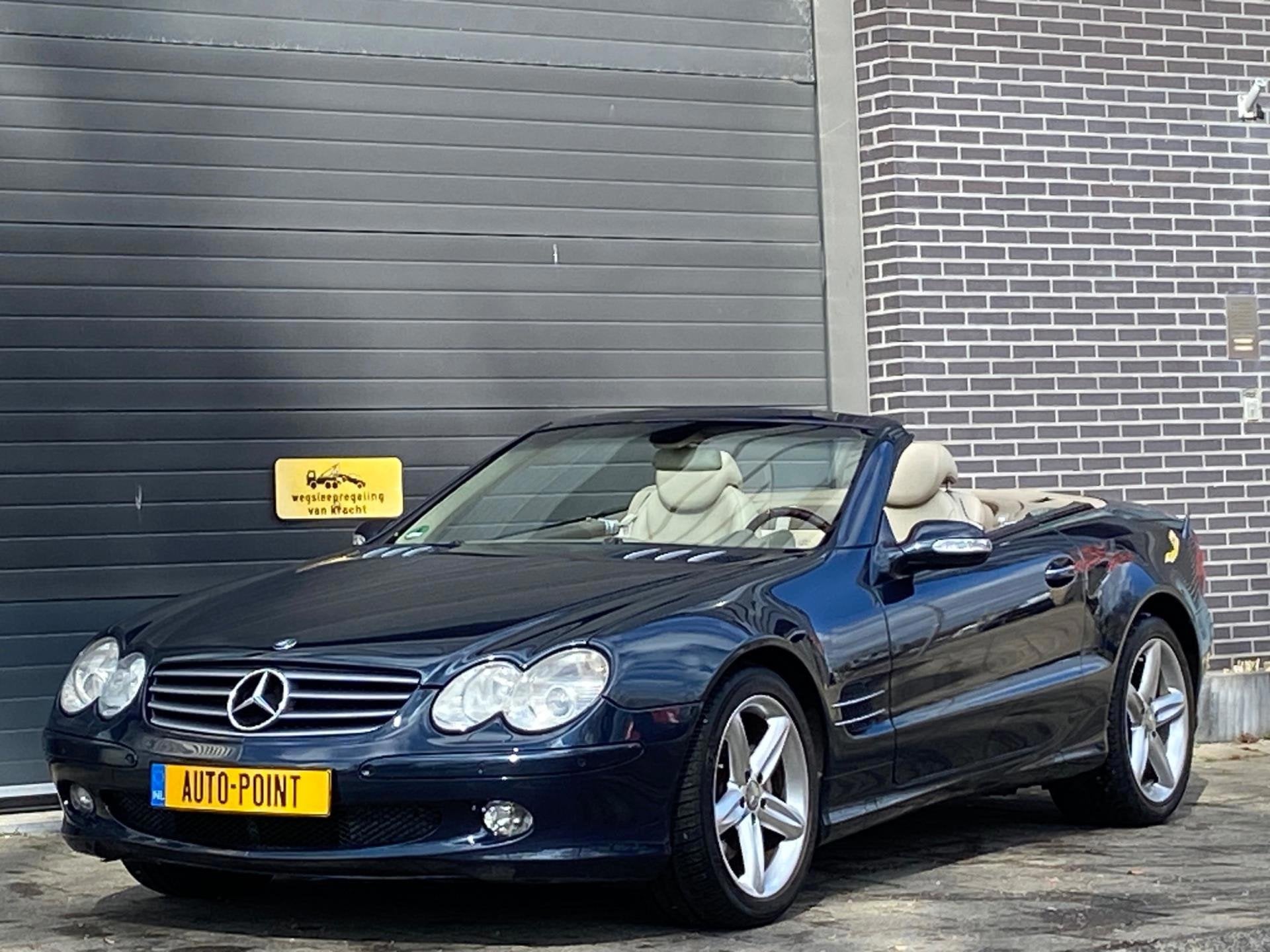 Mercedes-Benz SL-klasse 500 V8 306PK AUT/BOSE/LEDER/ZEER-MOO, Automaat, Achterwielaandrijving, Gebruikt, Blauw