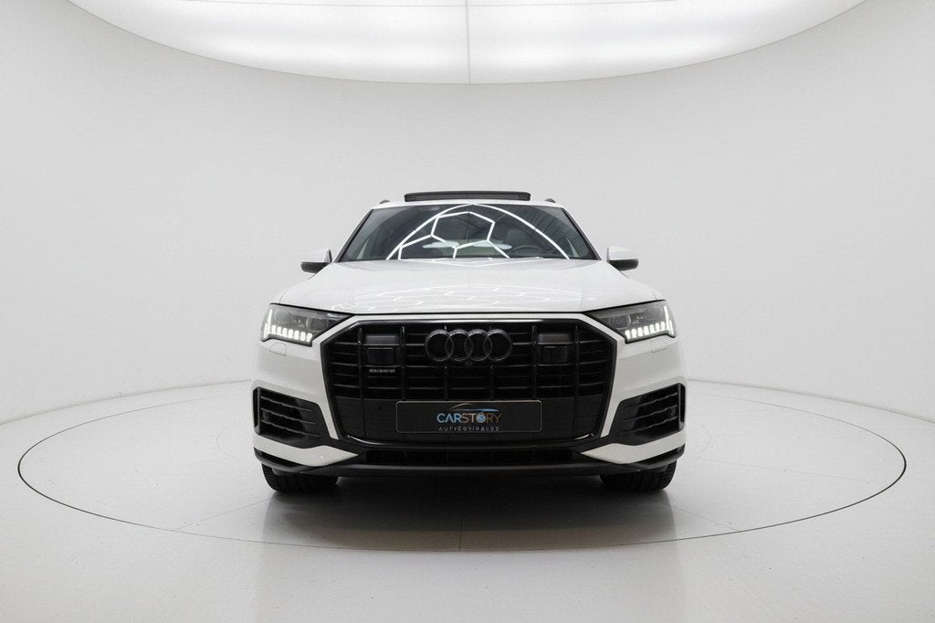 Audi Q7 55 TFSI e quattro S LINE PANO RS STOEL B&O HUD SFEER, Auto's, Automaat, Gebruikt, 2995 cc, Wit