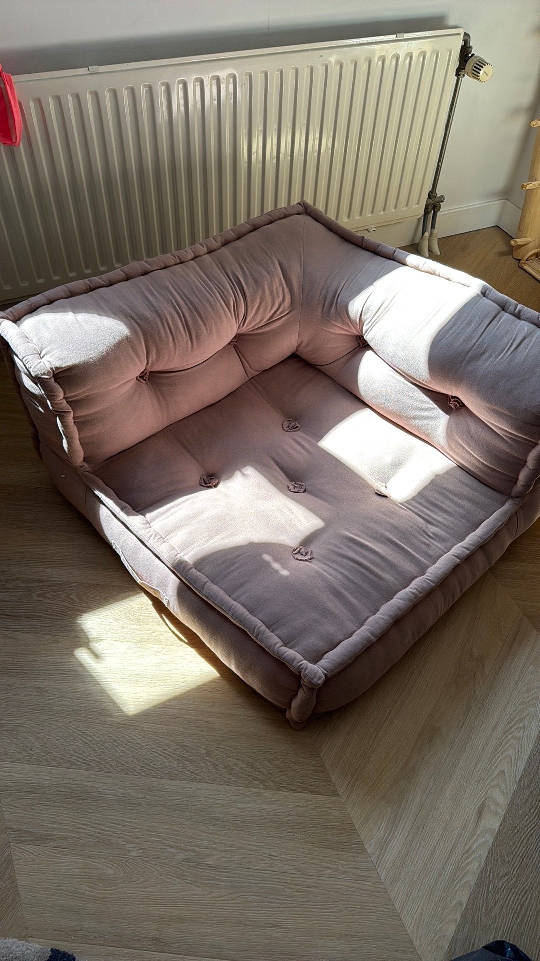 Hoek zitelement Dhel lichtpaars/roze, Huis en Inrichting, Ophalen, Gebruikt, Vierkant, 75 tot 100 cm