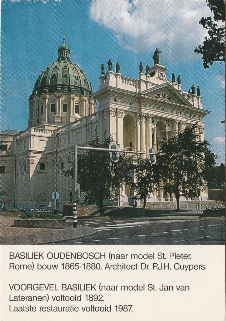 OUDENBOSCH Basiliek Kerk met Tekst, Verzenden, 1980 tot heden, Gelopen, Noord-Brabant