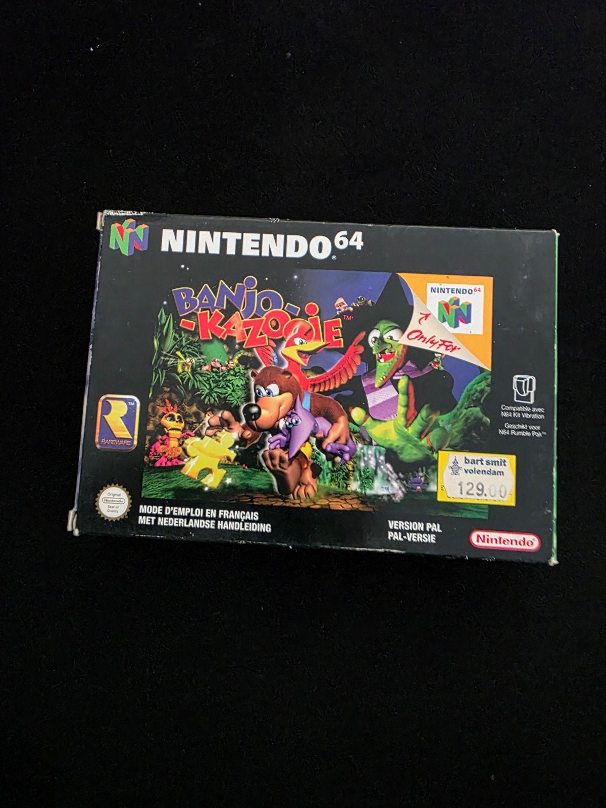 Banjo-Kazooie Nintendo 64 PAL-versie met handleiding, Gebruikt, 1 speler, Ophalen of Verzenden, Platform