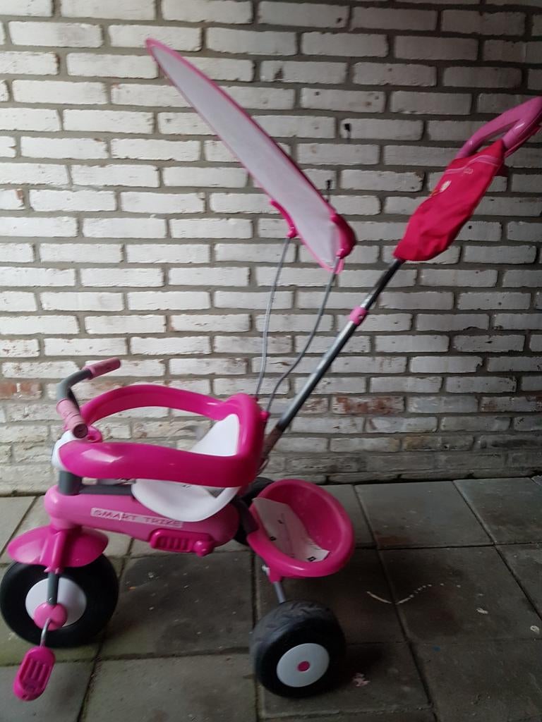 Smart Trike Kinderdriewieler - Roze met Duwstang, Fietsen en Brommers, Fietsen | Driewielers, Ophalen, Gebruikt, Smart Trike, Duwstang