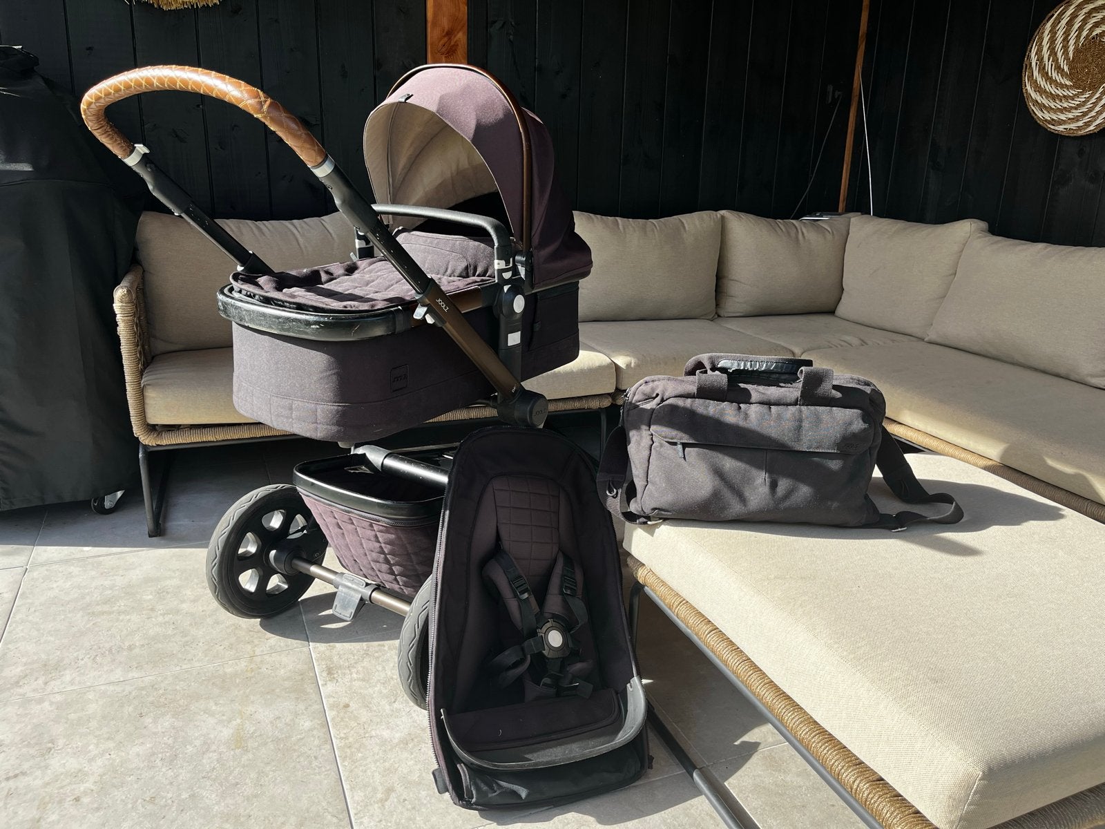 Joolz Day kinderwagen compleet met tas en voetenzak, Zo goed als nieuw, Combiwagen, Met reiswieg, Ophalen