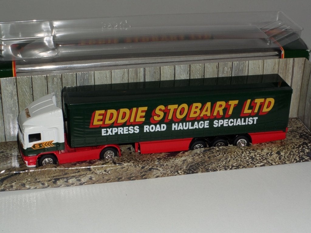 Corgi EDDIE STOBART ERF Curtinside Trailer 1/64 59502, Ophalen of Verzenden, Zo goed als nieuw, Bus of Vrachtwagen