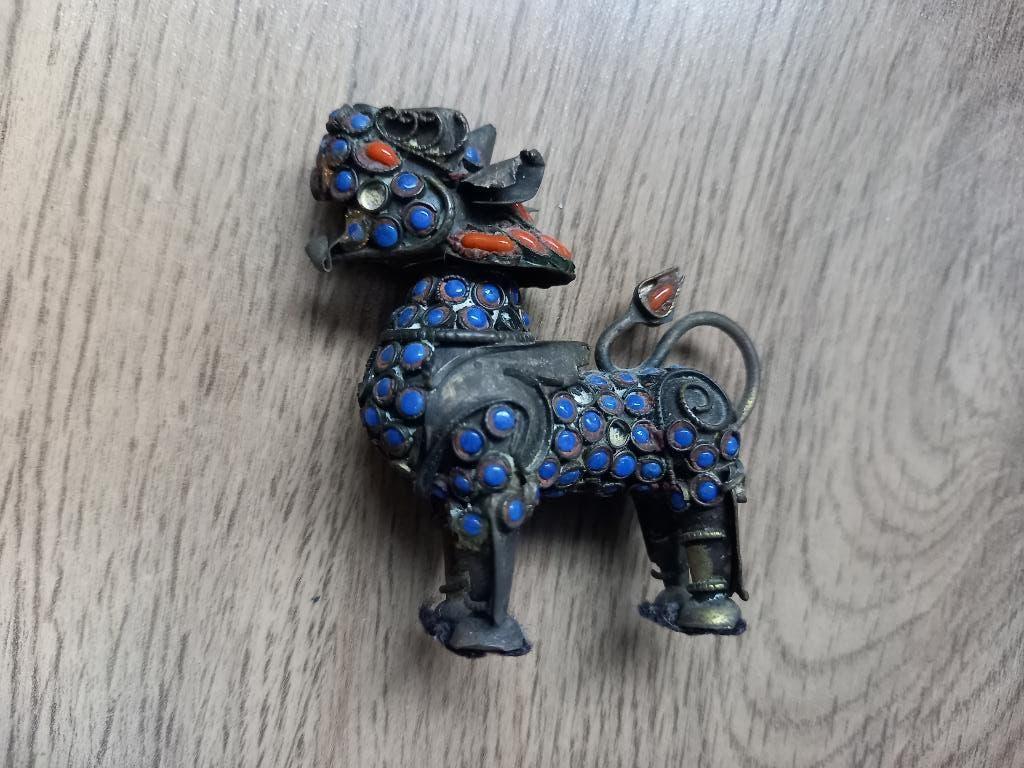 Antieke Tibetaans/Nepalese tempelleeuw - Foo Dog, Antiek en Kunst, Ophalen of Verzenden