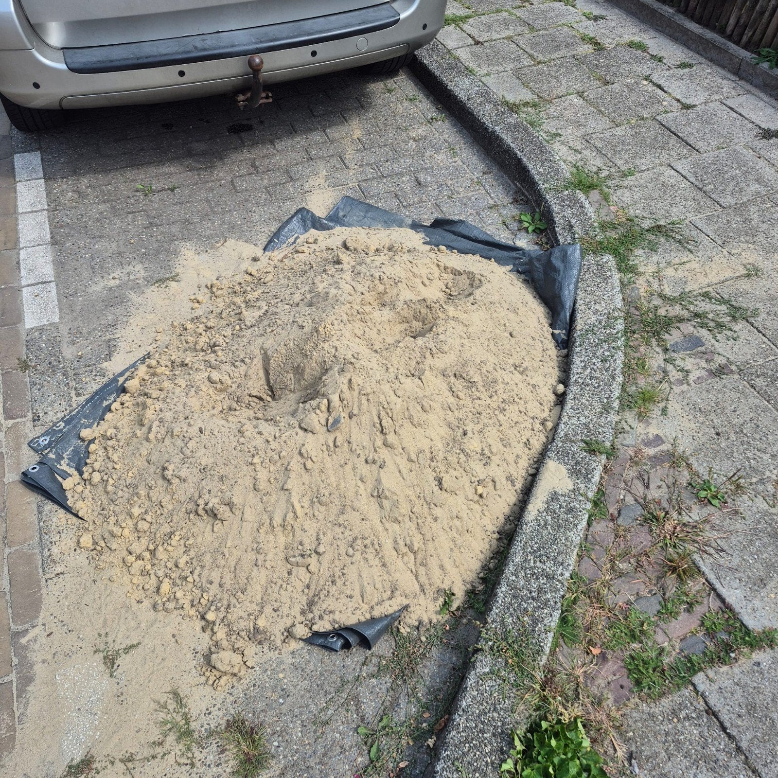 restant ophoogzand, Ophalen, Ophoogzand