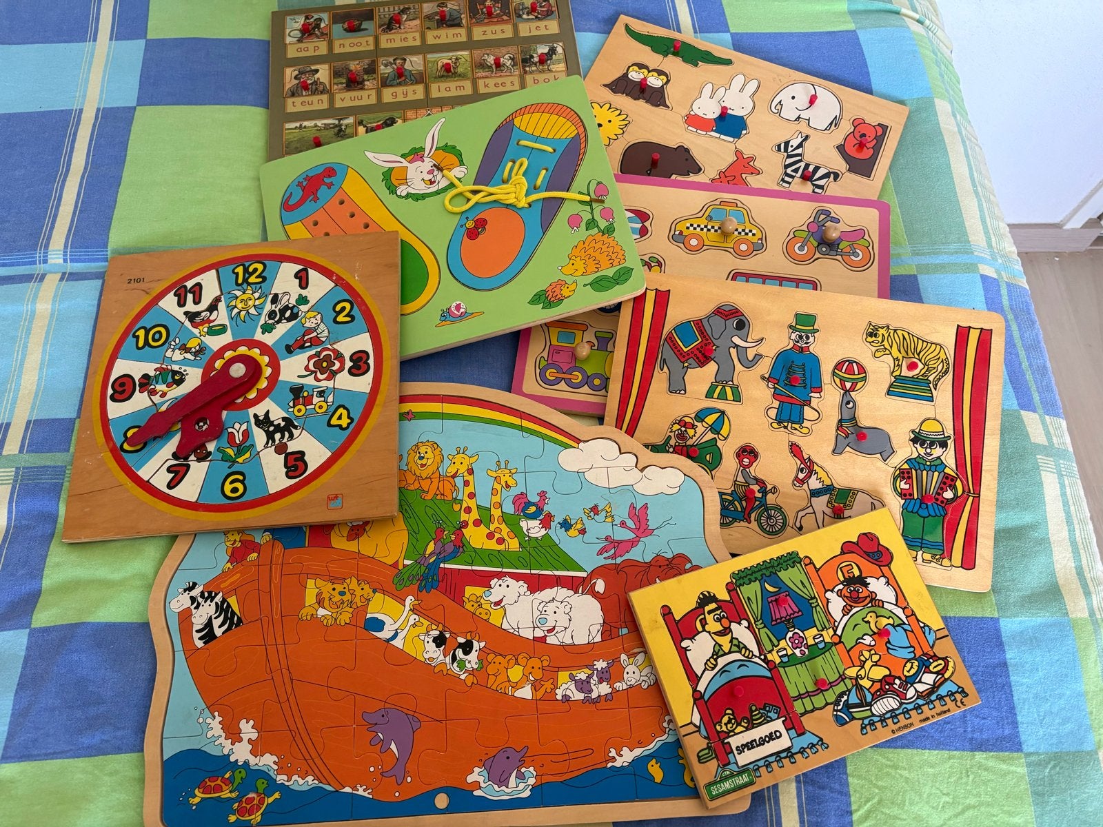 Houten Puzzels en Speelgoed Collectie, Ophalen of Verzenden, Gebruikt, Overige typen