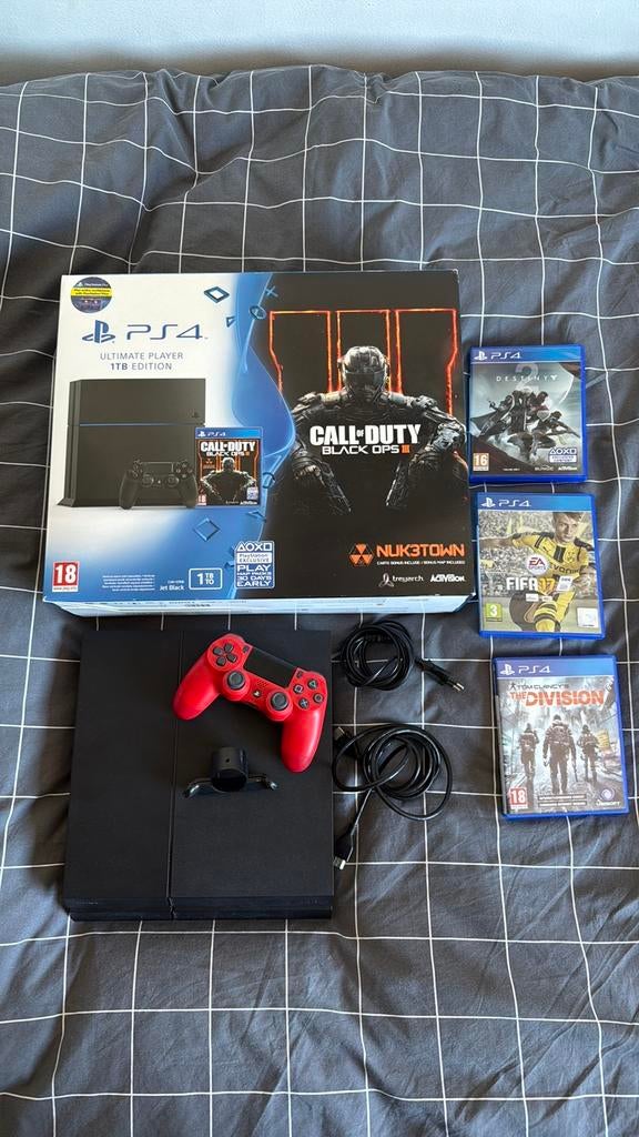 Sony Playstation 4 Zwart 1TB, Spelcomputers en Games, Games | Sony PlayStation 4, Zo goed als nieuw, Overige genres, 3 spelers of meer