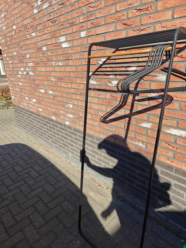 Staande Kapstok met Hangers - Zonder Boren, Ophalen, Gebruikt, Metaal, Staande kapstok