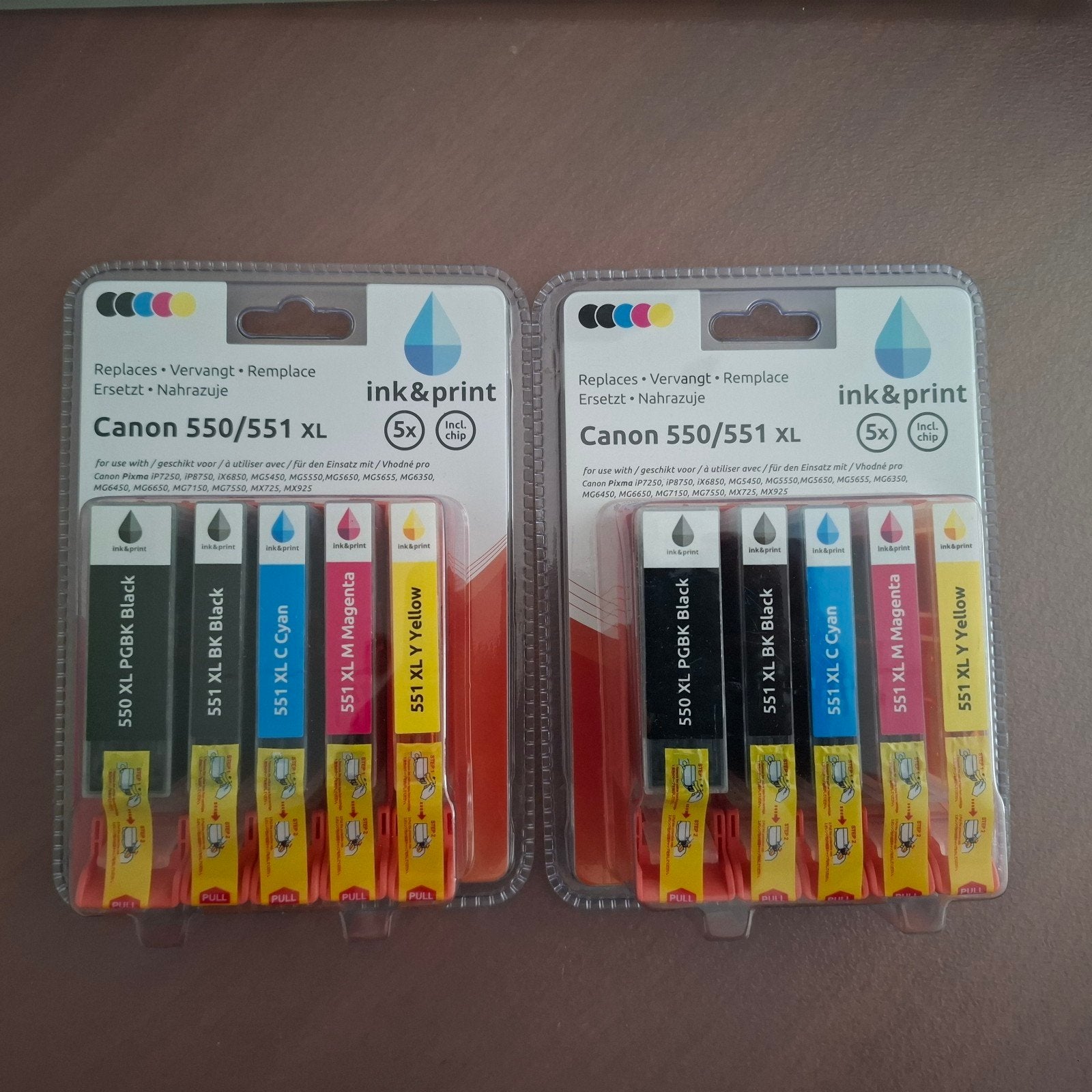 Inkt Canon 550/551 XL - 2x 5-pack (Nieuw), Ophalen of Verzenden, Nieuw, Cartridge, Ink&print