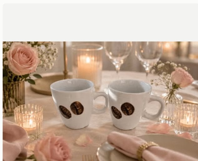 Vintage Siaki koffiemokken (set  2)raised design koffieboon, Ophalen of Verzenden