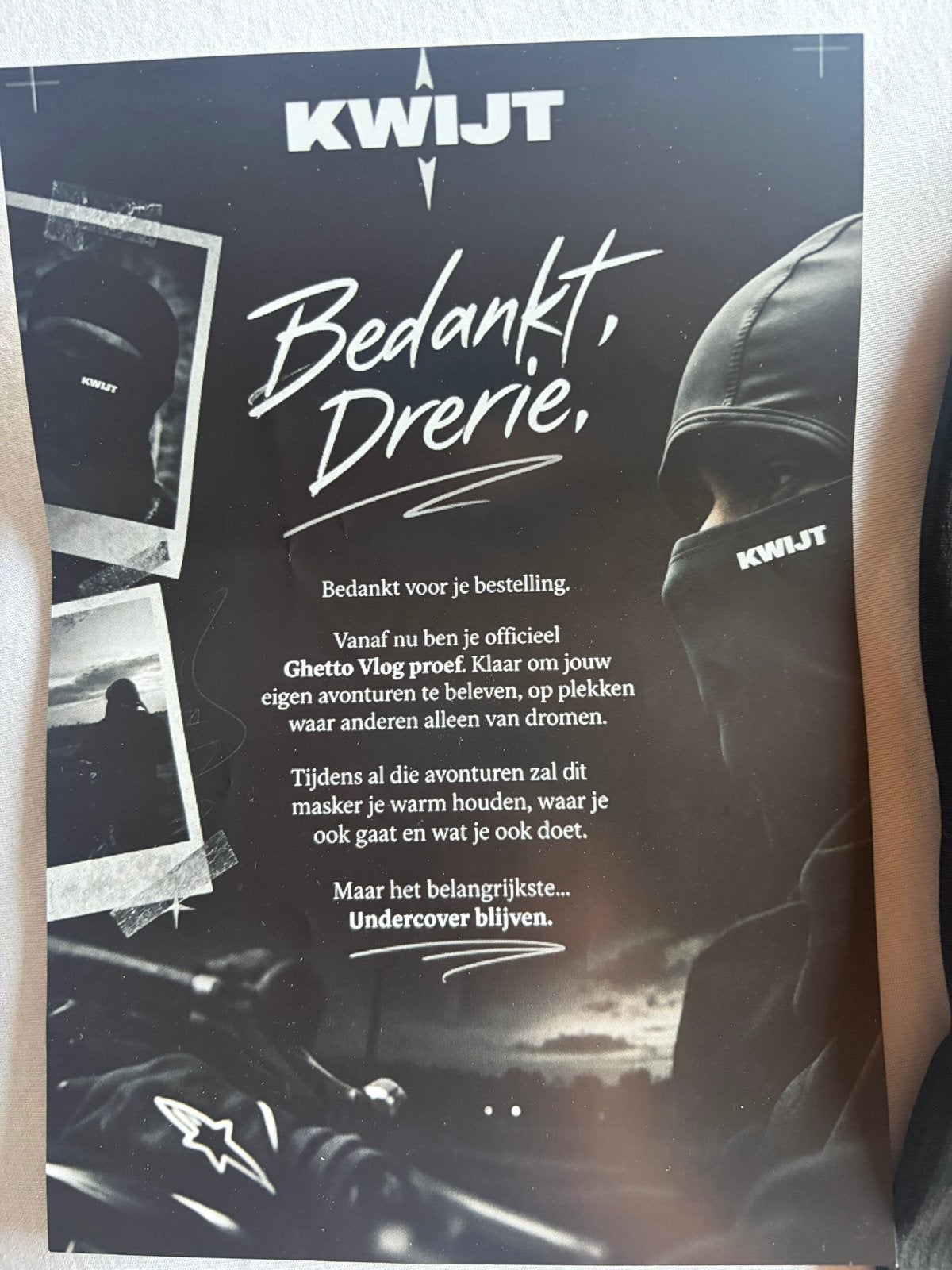 KWIJT Balaclava - Zwart - Zo goed als nieuw, Ophalen, Zo goed als nieuw, Overige maten, Muts