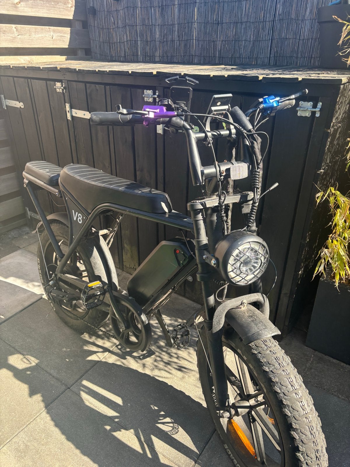 Stoere V8 Fatbike - Zwart, Goede staat, Gebruikt, 51 tot 55 cm, 30 tot 50 km per accu, Ophalen