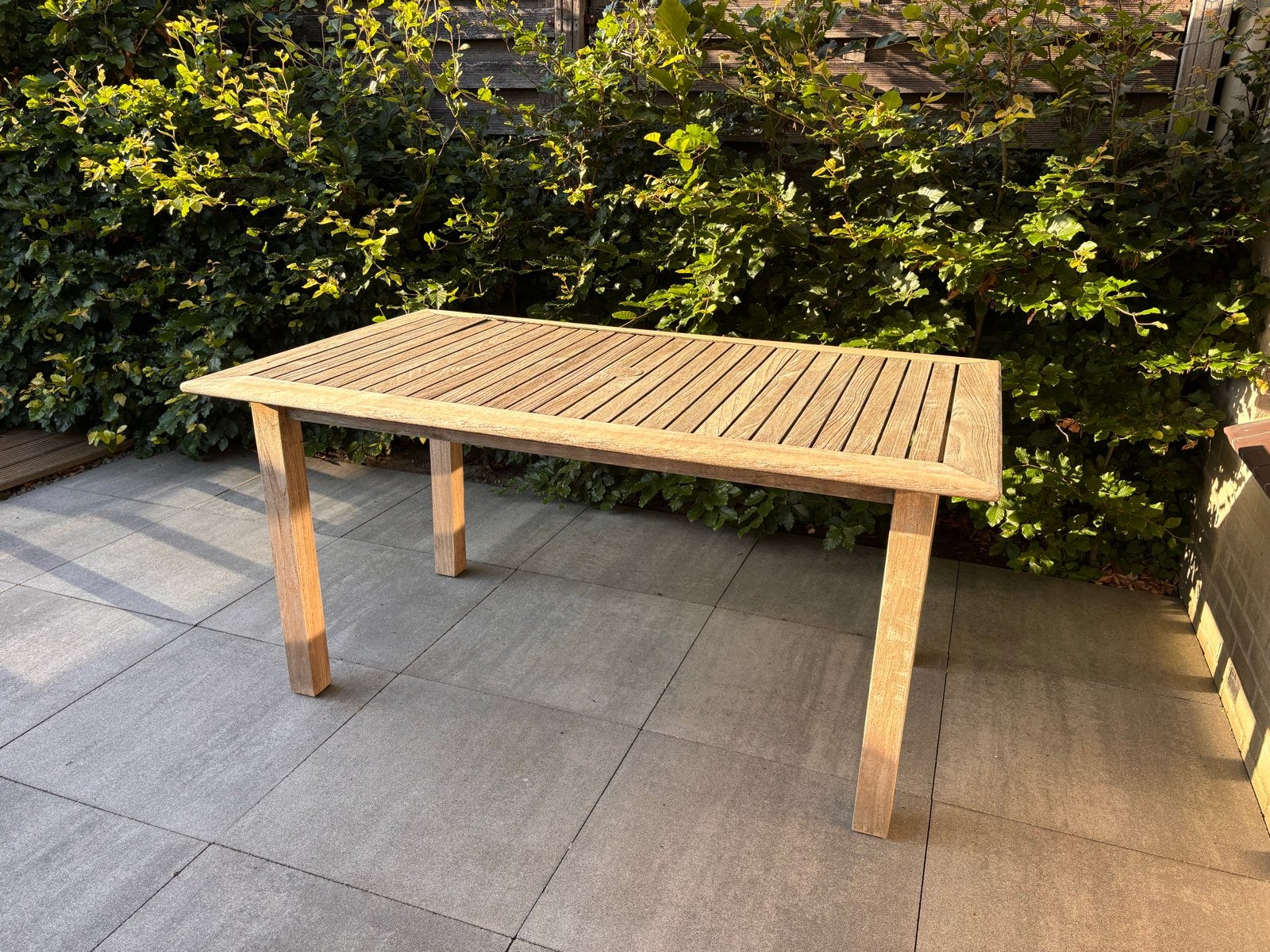 Teakhouten tuintafel - Val-eur, Ophalen, Gebruikt, Rechthoekig, Teakhout