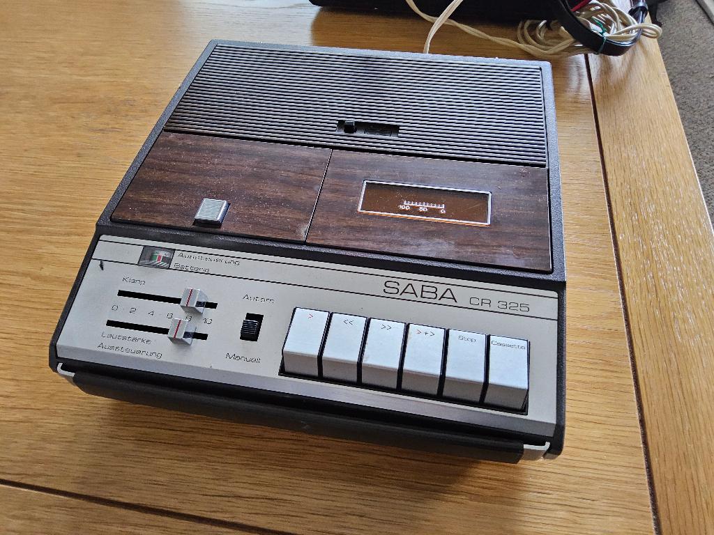 Vintage Saba CR 325 cassettespeler, Audio, Tv en Foto, Cassettedecks, Ophalen of Verzenden, Enkel, Overige merken