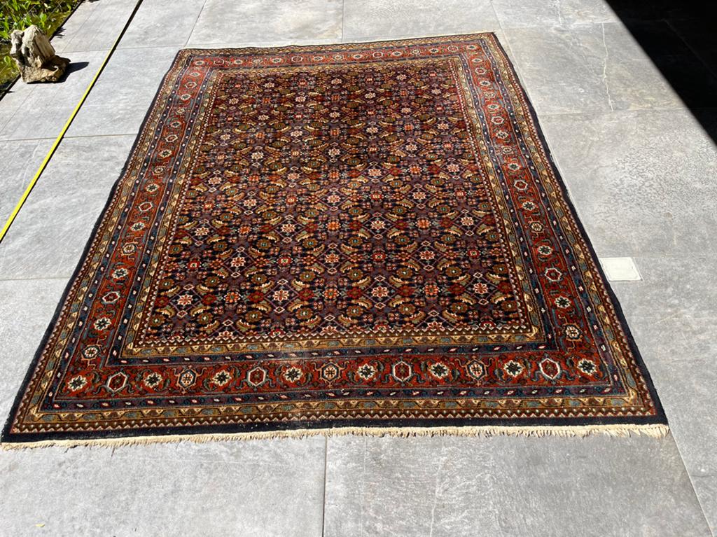 NIET ZO MAAR EEN PERS!! HANDGEKNOOPT., Handgeknoopte top kwaliteit   Geleefd, 150 tot 200 cm, Blauw, 200 cm of meer