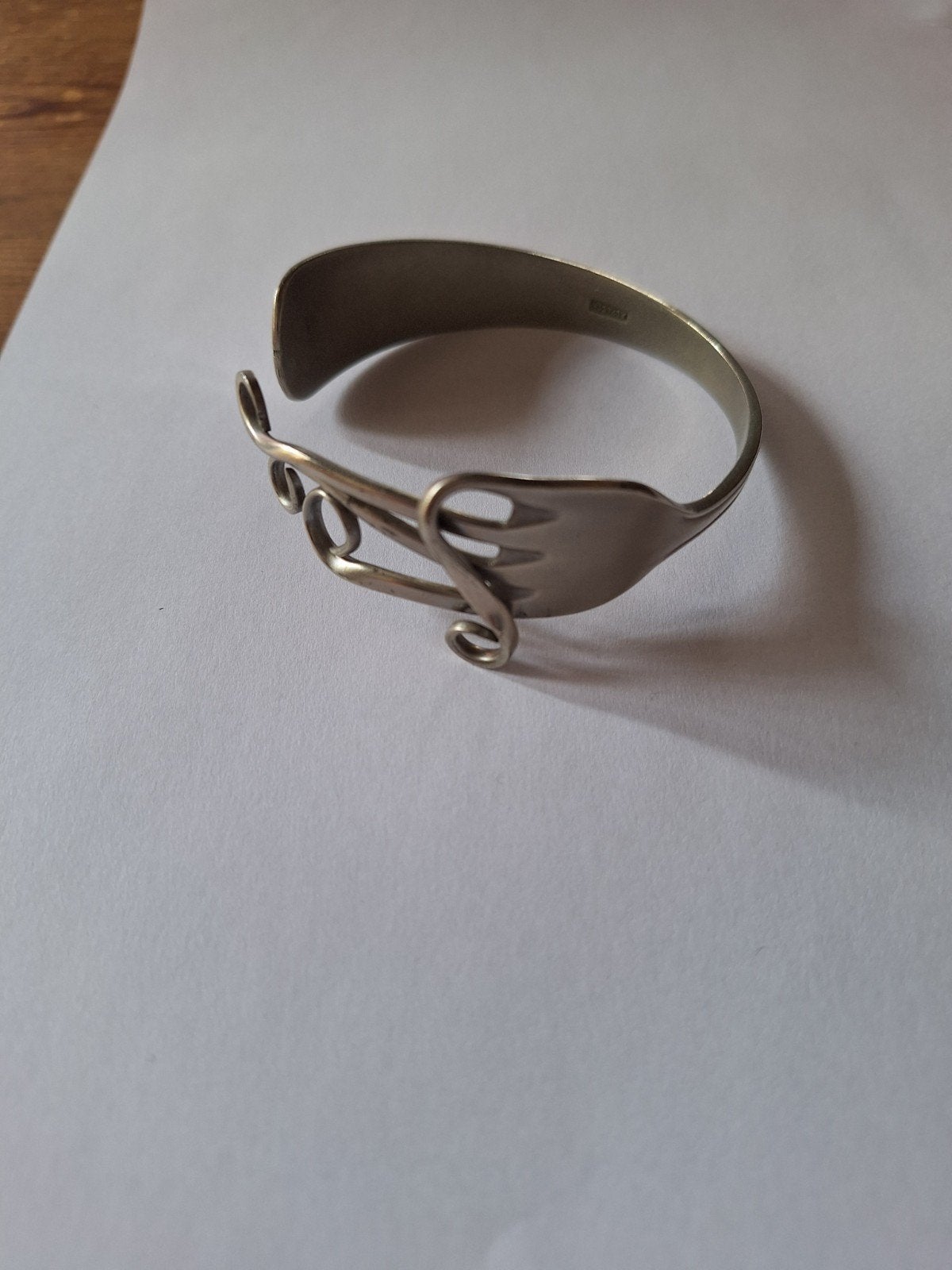 Unieke armband van vork - Handgemaakt sieraad, Ophalen of Verzenden, Gebruikt, Zilver, Staal