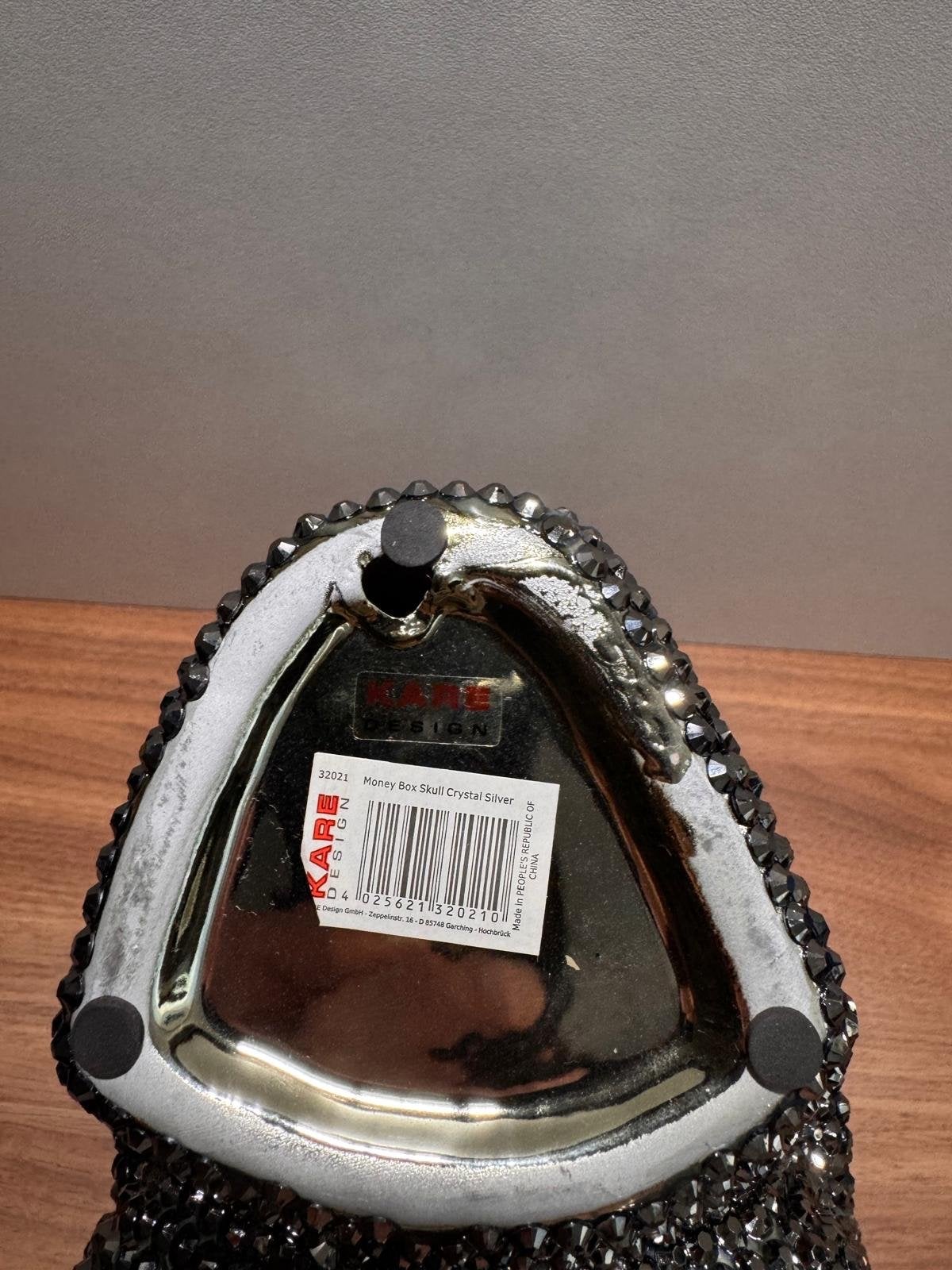 KARE Design Skull Spaarpot Crystal Silver - Uniek en Stijlvo, Ophalen of Verzenden, Zo goed als nieuw, Overige materialen, Overige thema's