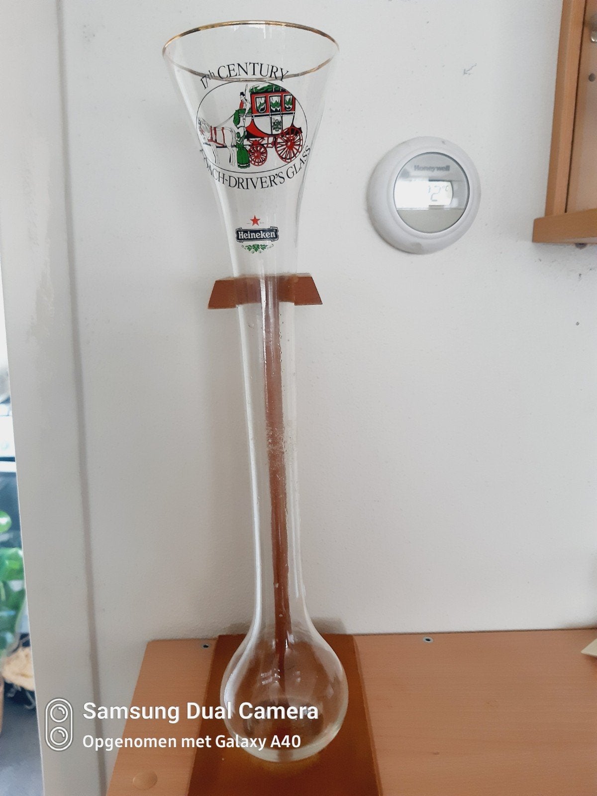 Mooie Heineken koetsiers glas trede mark, Ophalen of Verzenden, Zo goed als nieuw, Glas of Glazen, Heineken
