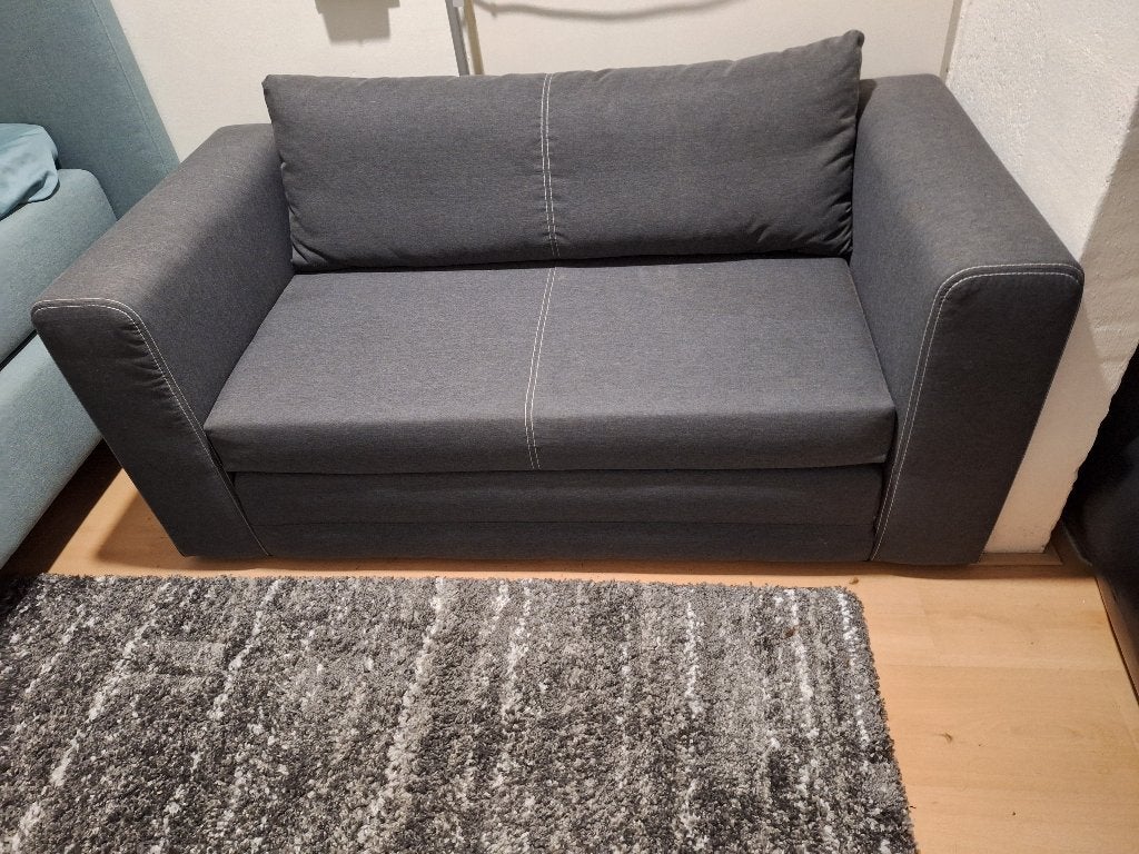 Slaapbank, Huis en Inrichting, Slaapkamer | Slaapbanken, Ophalen, Zo goed als nieuw, Grijs, Overige maten