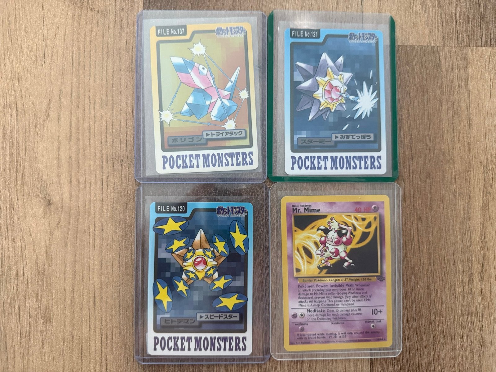 Pokémon Kaarten: Porygon, Starmie, Staryu, Mr. Mime, Ophalen of Verzenden, Gebruikt, Meerdere kaarten