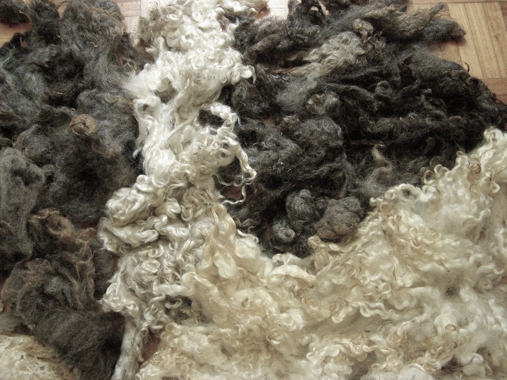 Vervilte stukken gewassen schapenwol vilten wandkleed wol, Ophalen of Verzenden, Nieuw, Overige materialen