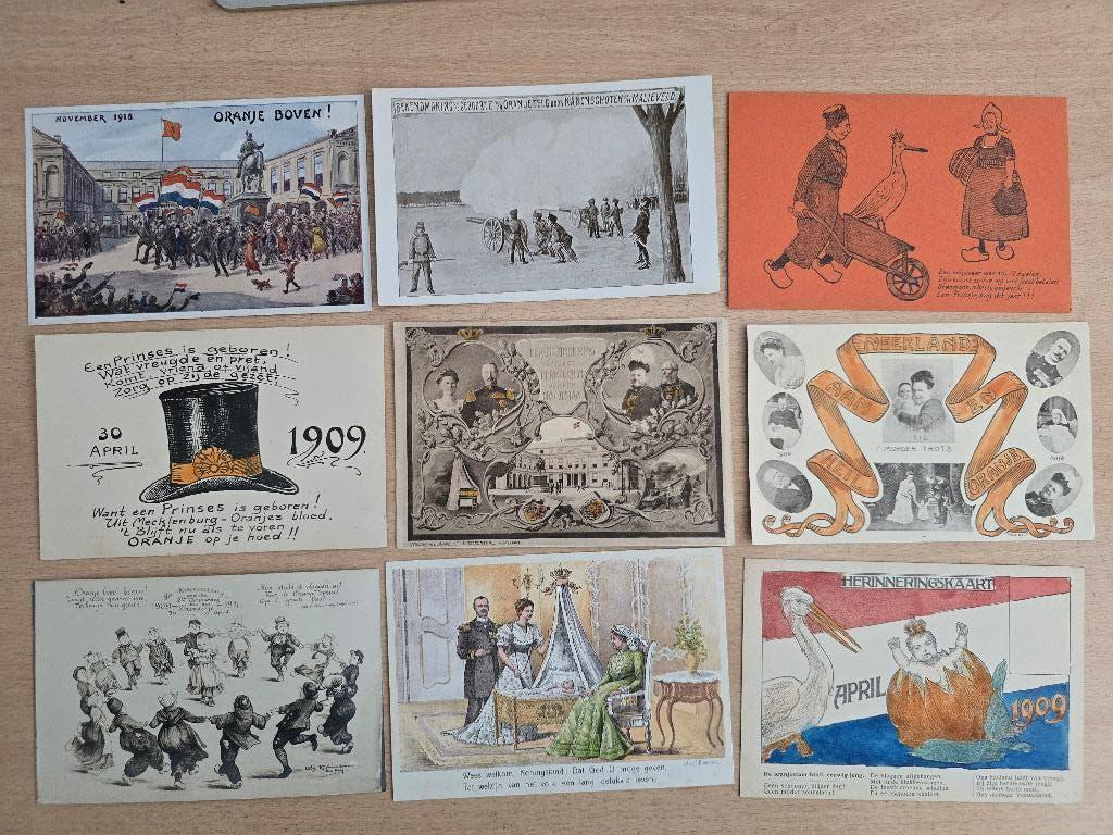 35 oude anzichtkaarten koninklijk huis + albumpje, Verzamelen, Koninklijk Huis en Royalty, Ophalen of Verzenden, Gebruikt, Nederland