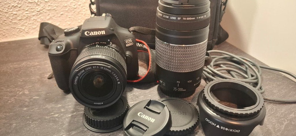 Canon EOS 4000D Complete Set, 18 Megapixel, Spiegelreflex, Canon, Ophalen of Verzenden