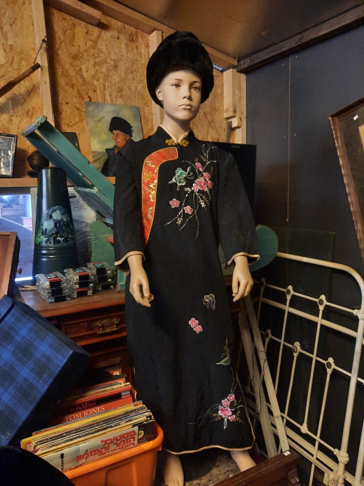 Vintage Chinese Kimono Jurken met Borduurwerk, Ophalen of Verzenden, Dames, Onbekend