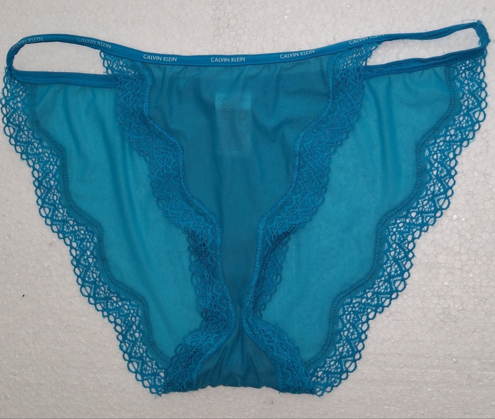 Sexy blauwe nieuwe tanga-slip van Calvin Klein M/L, Kleding | Dames, Verzenden, Blauw, Slip