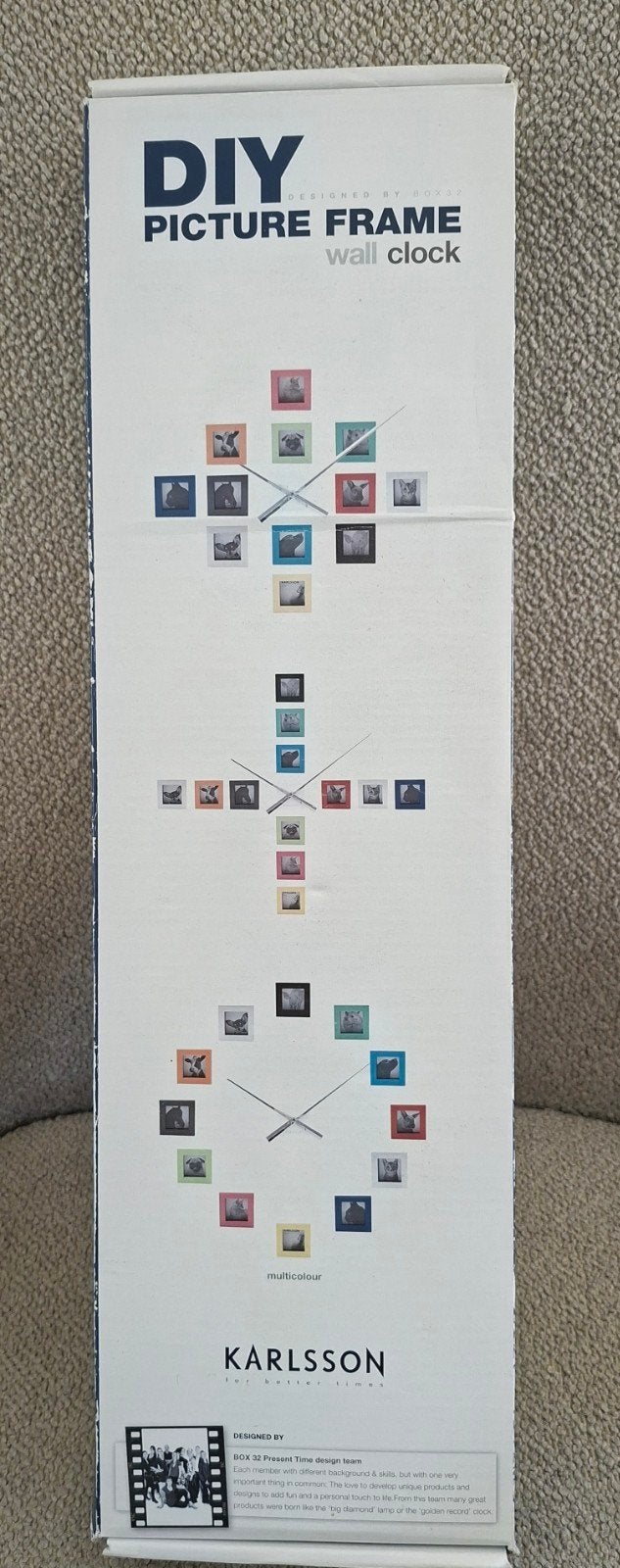 Karlsson DIY Fotolijst Wandklok - Creëer je eigen design, Nieuw, Ophalen of Verzenden, Modern, Karlsson