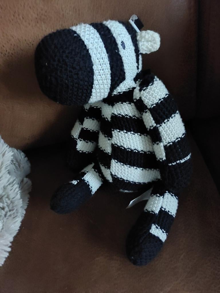 Hema gehaakte/gebreide knuffel Zebra Nieuw, Ophalen of Verzenden, Nieuw, Konijn
