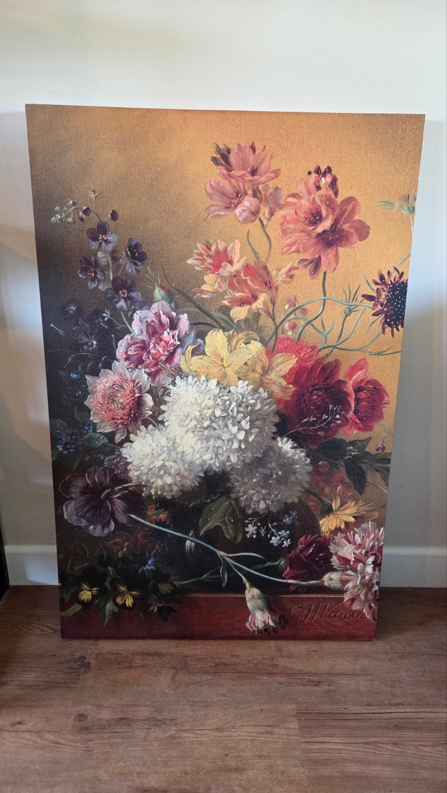 Fotoschilderij op doek - Bloemenstilleven 75 x 115 cm, Antiek en Kunst, Kunst | Schilderijen | Klassiek, Doek, Klassiek, Print