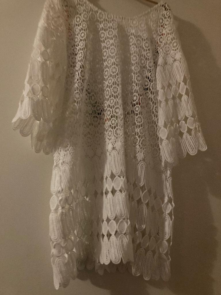 Wit Ibiza tuniek, Ophalen of Verzenden, Zo goed als nieuw, Maat 42/44 (L), Wit