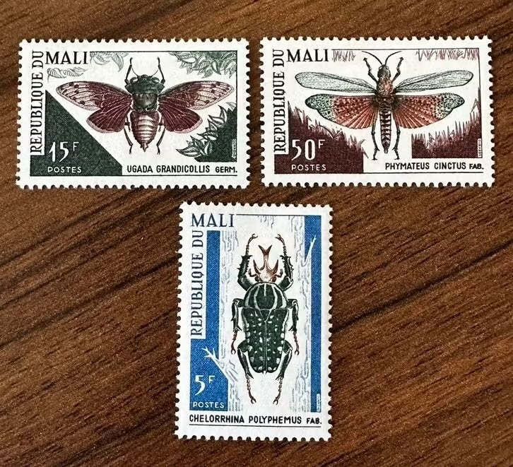 Mali 1967 - Insecten postzegels (ongebruikt), Ophalen of Verzenden, Overige landen