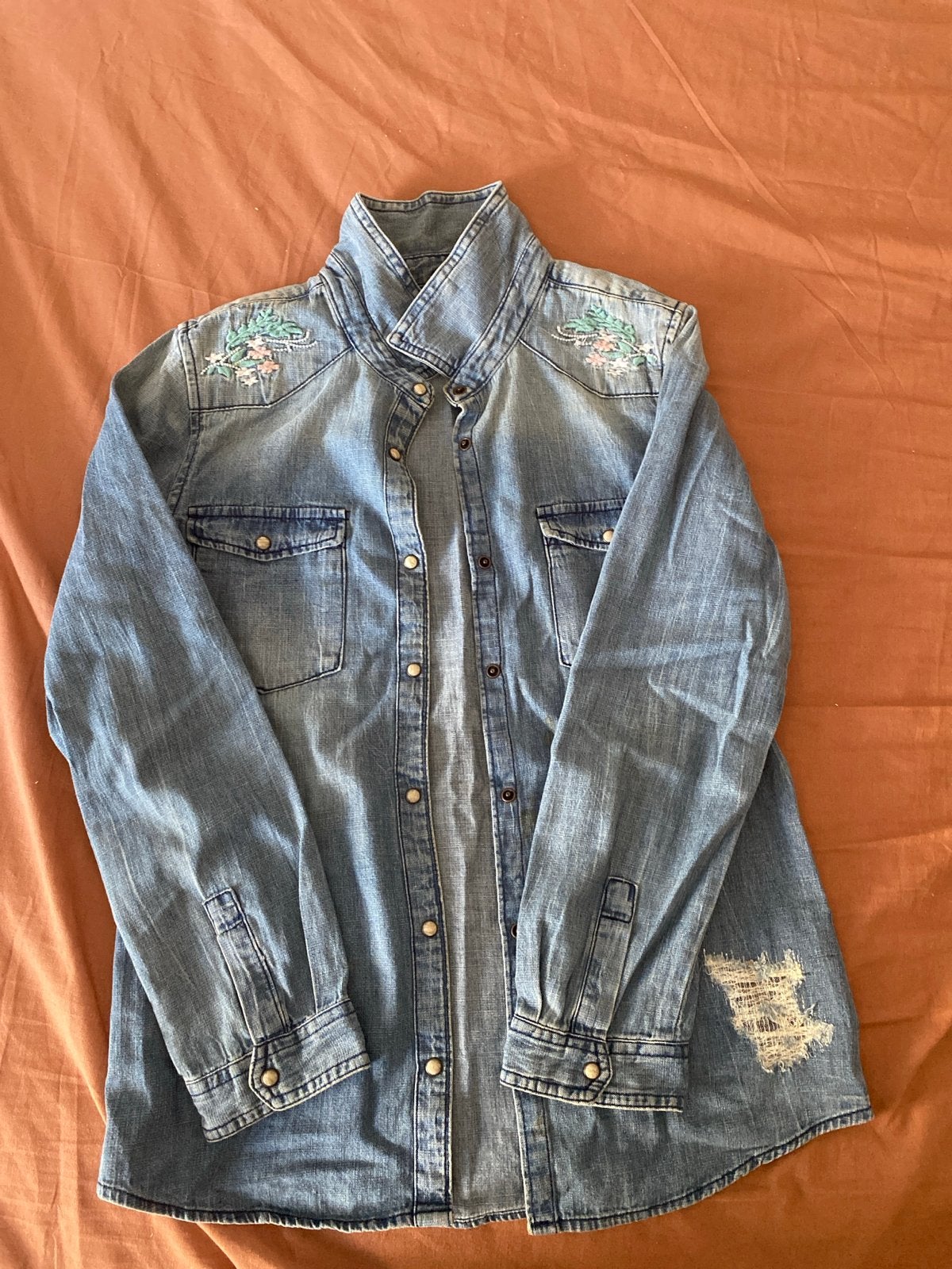 Denim Co. spijkerblouse met borduursel - Maat 158CM, Boeken, Ophalen of Verzenden, Zo goed als nieuw
