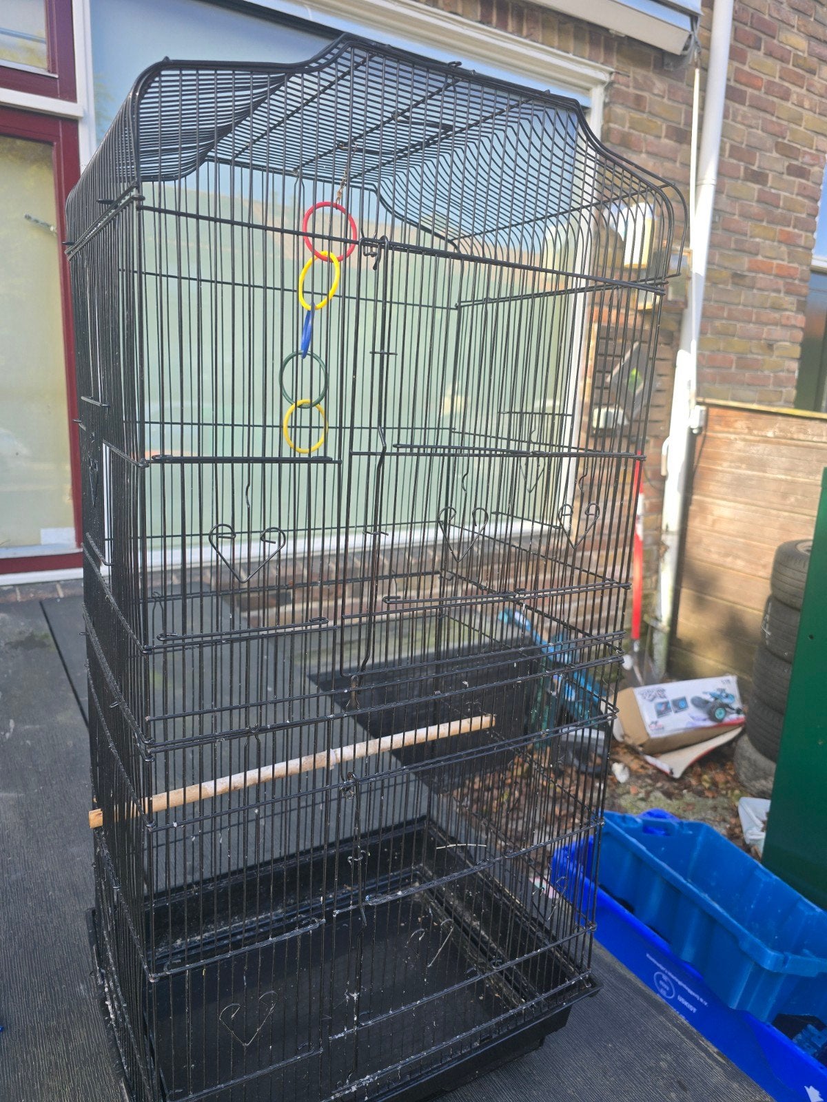 Vogel kooi 44cm bij 34 cm en 92 hoog, Dieren en Toebehoren, Vogels | Hokken en Kooien, Ophalen, Gebruikt, Metaal, Vogelkooi