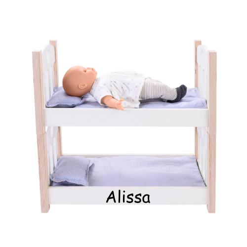 Stapelbed poppenbedden gepersonaliseerd, Kinderen en Baby's, Kraamcadeaus en Geboorteborden, Nieuw, Kraamcadeau, Ophalen of Verzenden